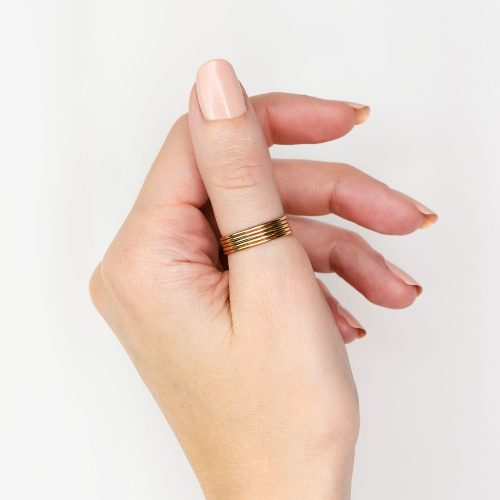 smooth stacking ring gold 05