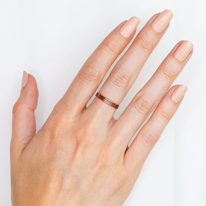 smooth stacking ring rose gold 05