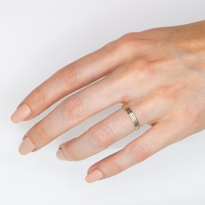 smooth stacking ring silver 03