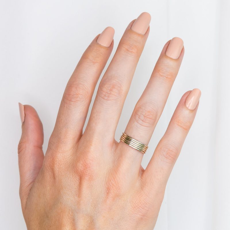 smooth stacking ring silver 04