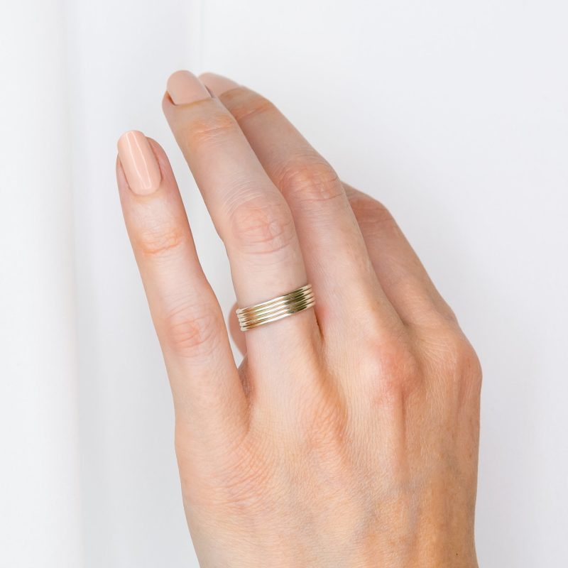 smooth stacking ring silver 05