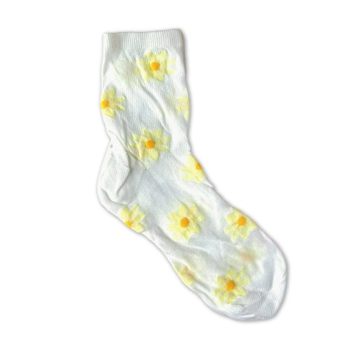 sock FlowerPower white