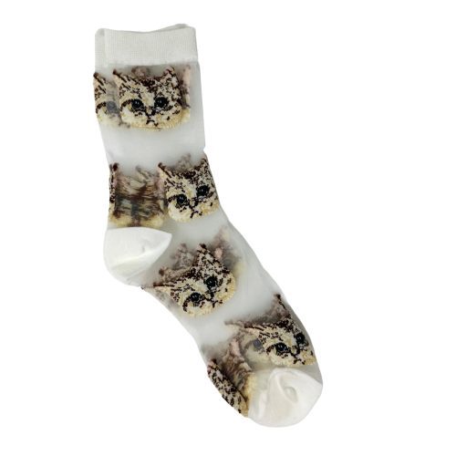 socks CatMesh white