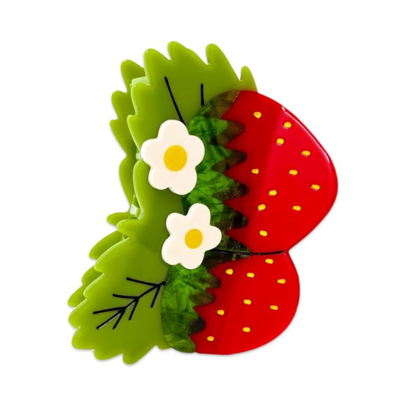 strawberries and flowers hair claw accessories jenny lemons 208161