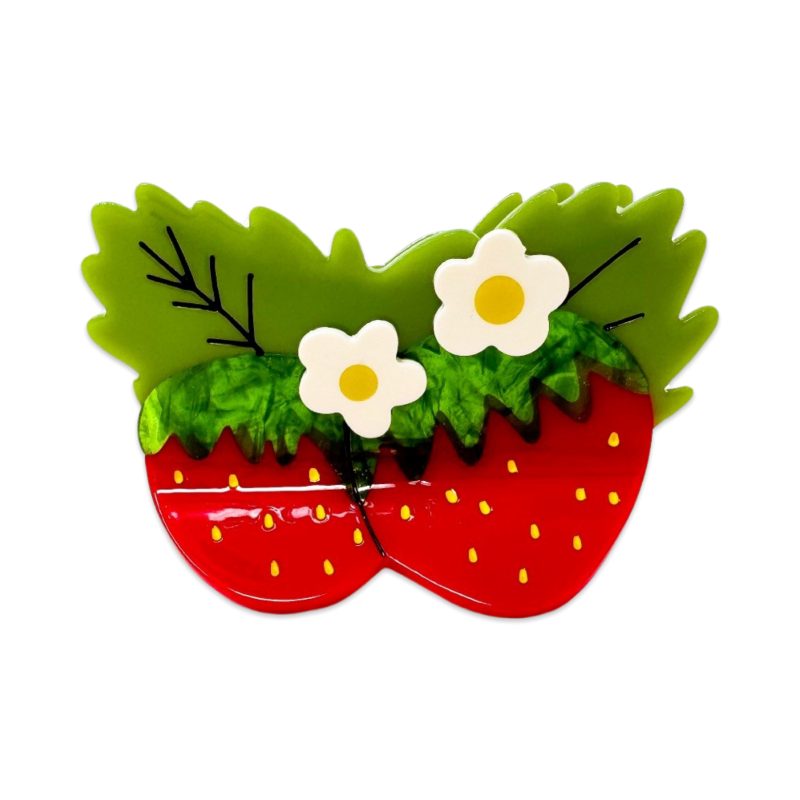 strawberries and flowers hair claw accessories jenny lemons 212754