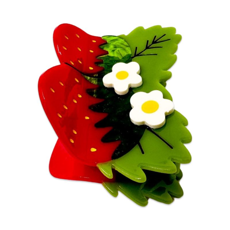 strawberries and flowers hair claw accessories jenny lemons 484352