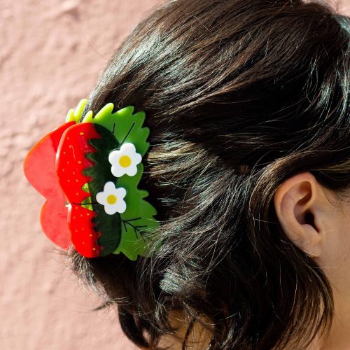 strawberries and flowers hair claw accessories jenny lemons 956212