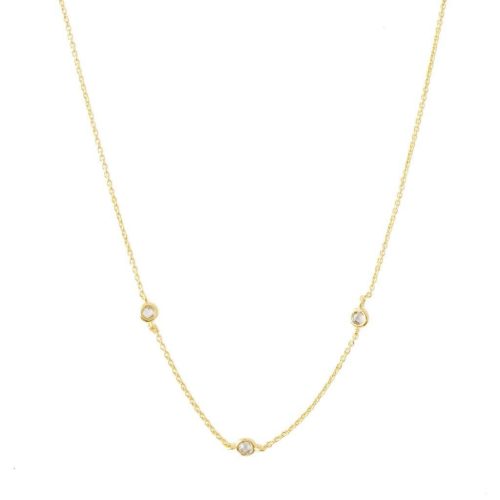 triple bezel necklace gold 1 copy