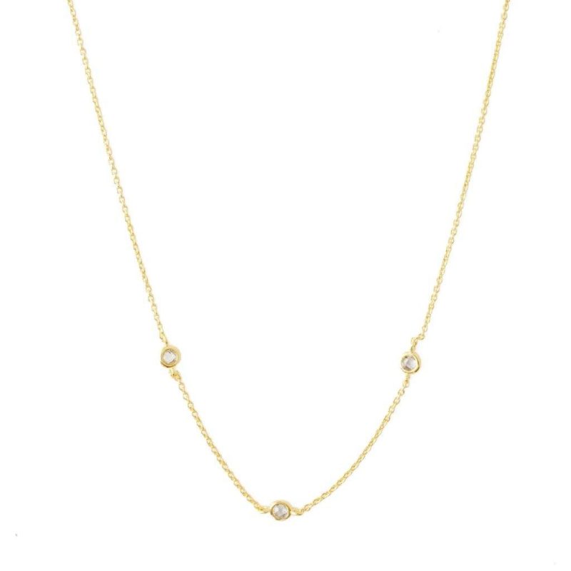 triple bezel necklace gold 1 copy