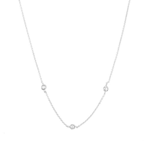 triple bezel necklace silver 1 copy