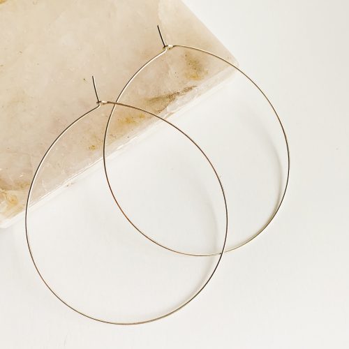 weightless essential large hoops sterling silver fl