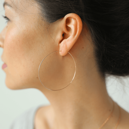 weightless essential medium hoops 14k rose gold fill 2