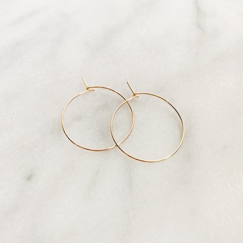 weightless essential small hoops 14k gf fl 3