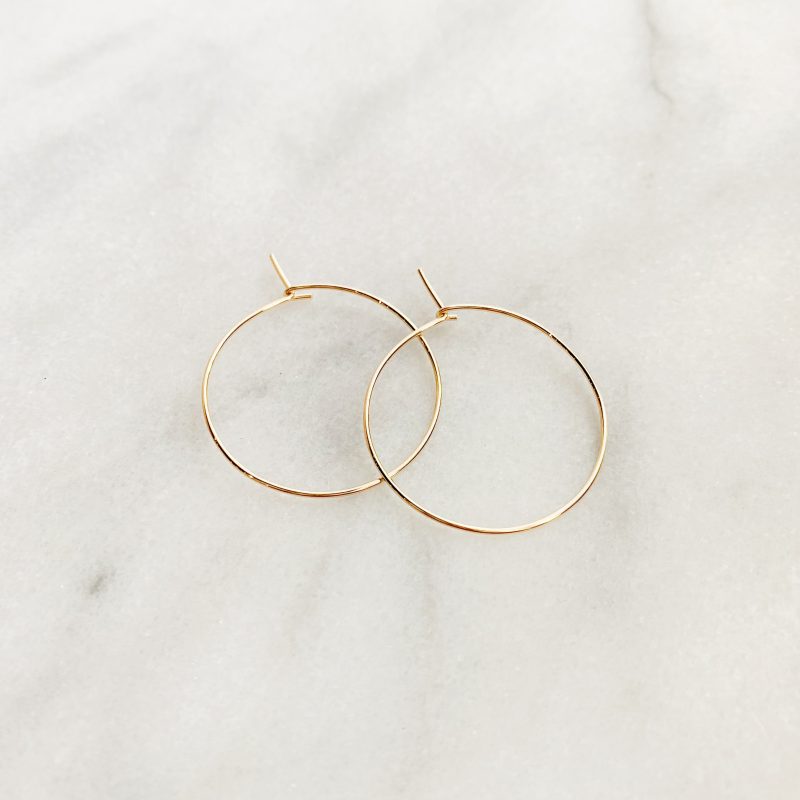 weightless essential small hoops 14k gf fl 3