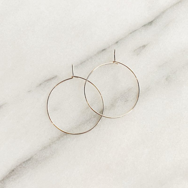 weightless essential small hoops sterling fl