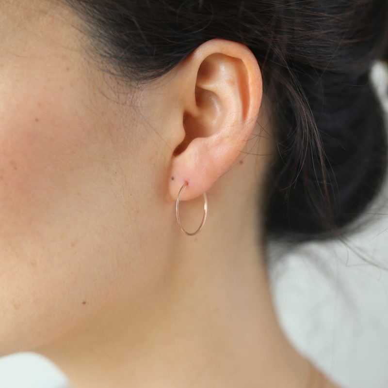 weightless essential xs hoops 14k rose gold fill .1