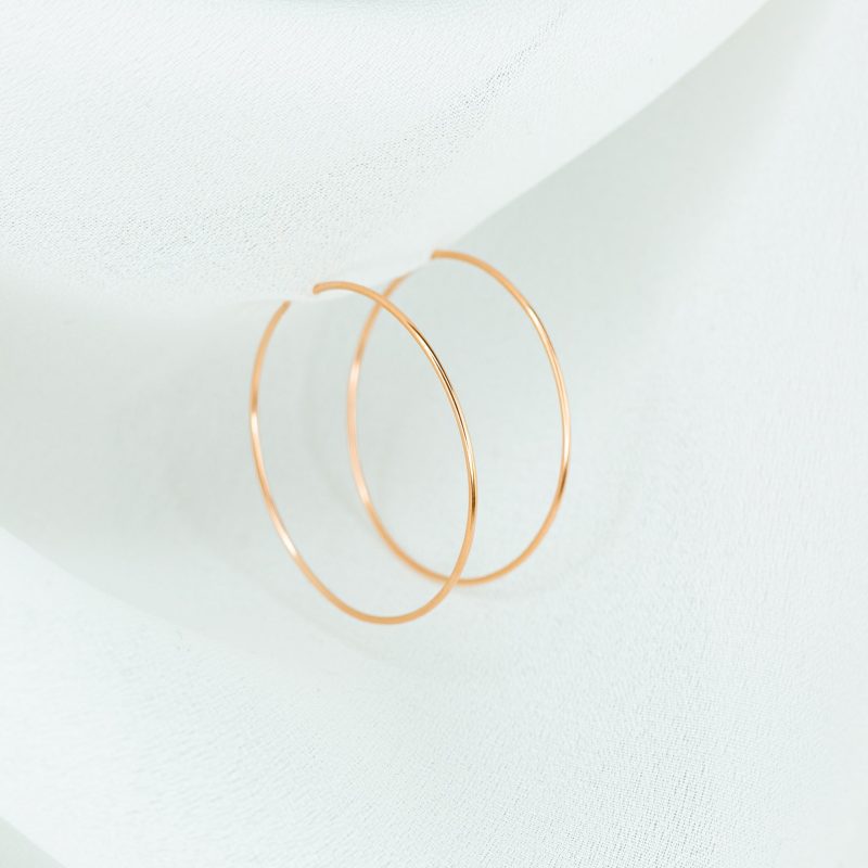 weightless s hoops 14k rose gold 2