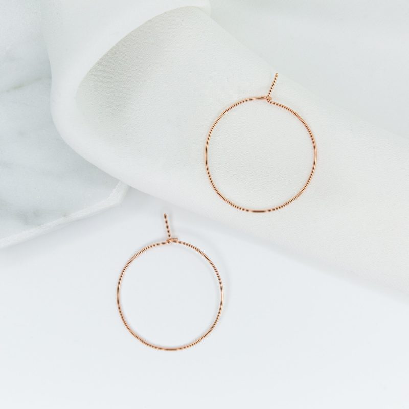 weightless s hoops 14k rose gold 5