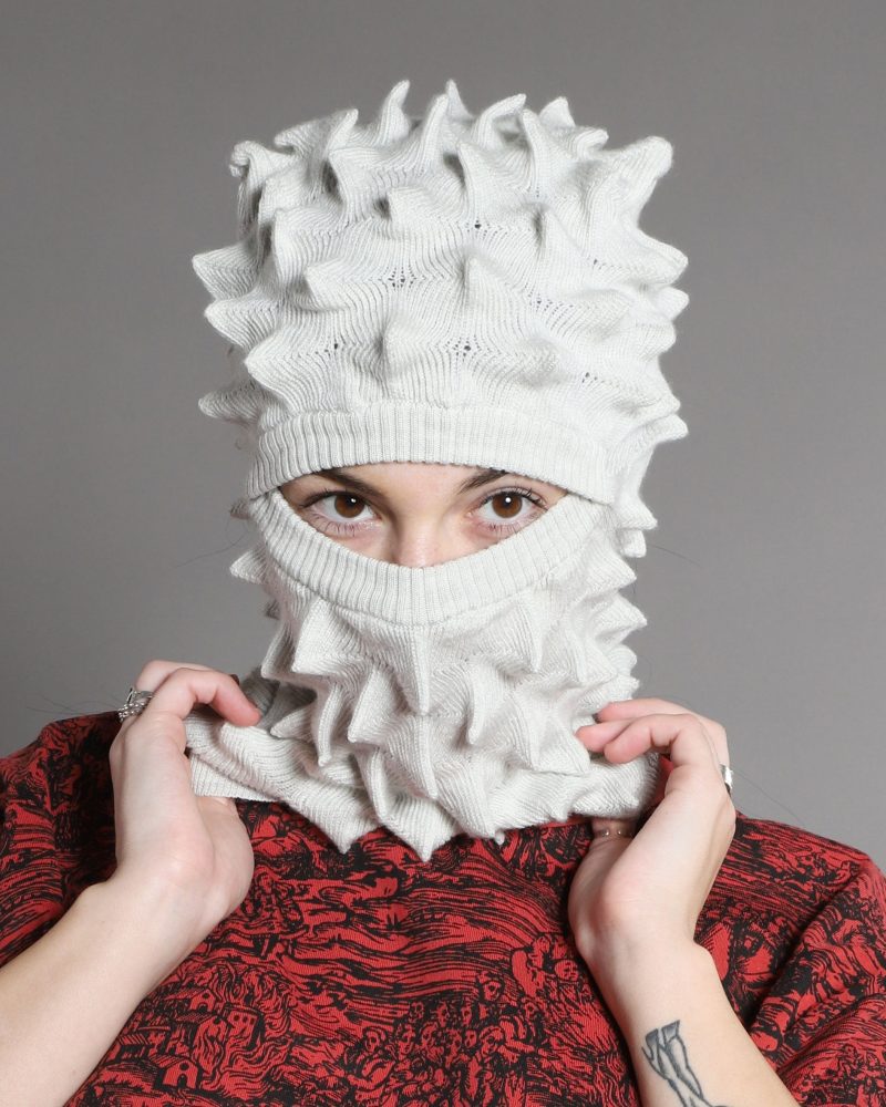 white silver balaclava