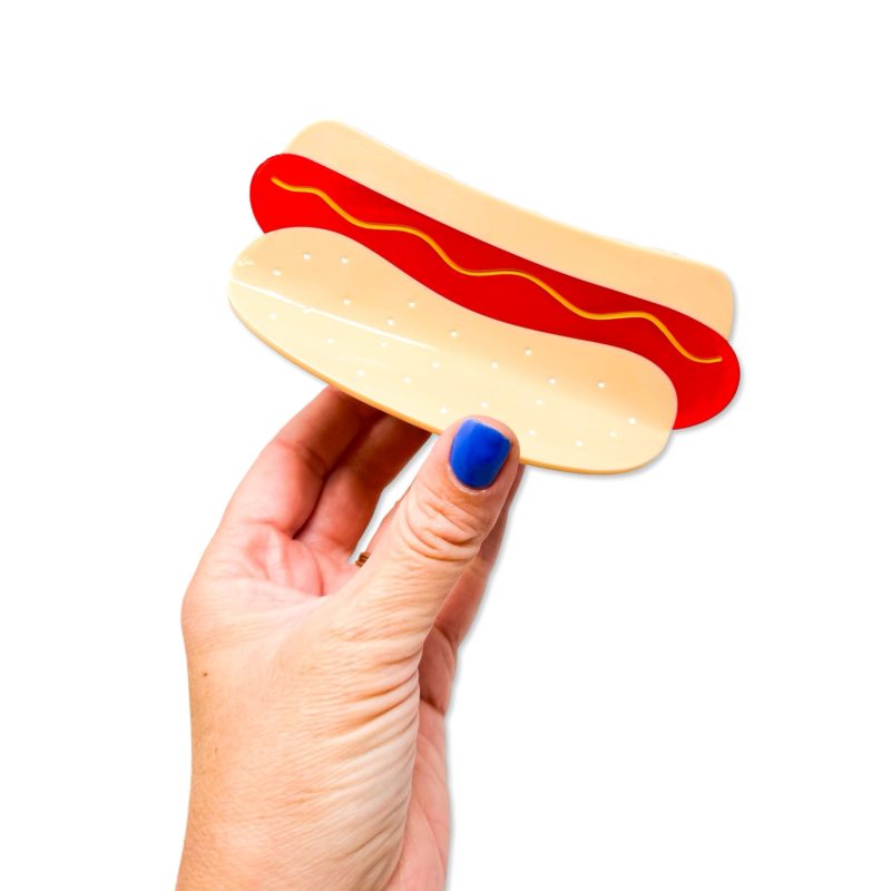 xl hot dog hair claw accessories jenny lemons 218929