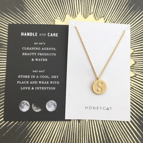 yin yang necklace gold pack