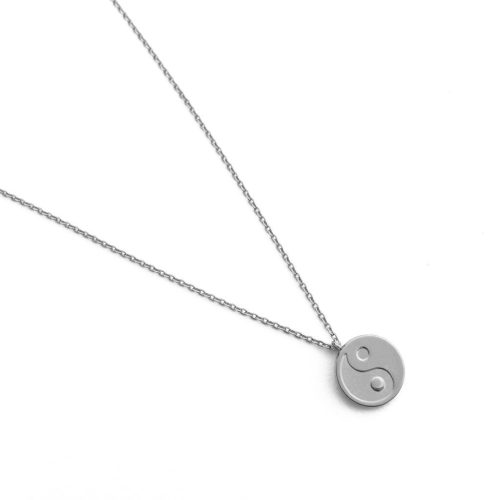 yin yang necklace silver 2